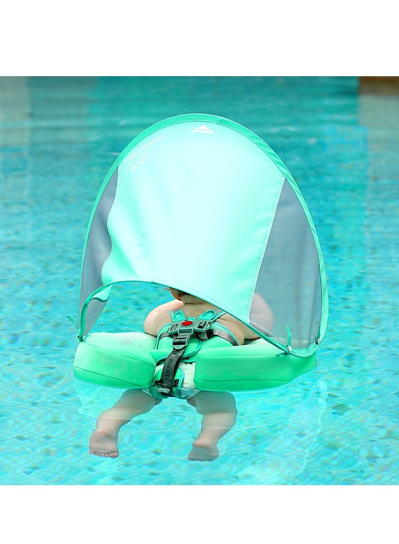 Inflatable Baby Pool Float Swimming Ring Green For 3-24 Months Baby