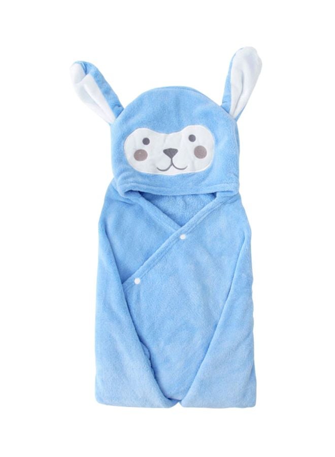 Baby Hooded Bath Towel Blue/White 40 x 7 x 30cm