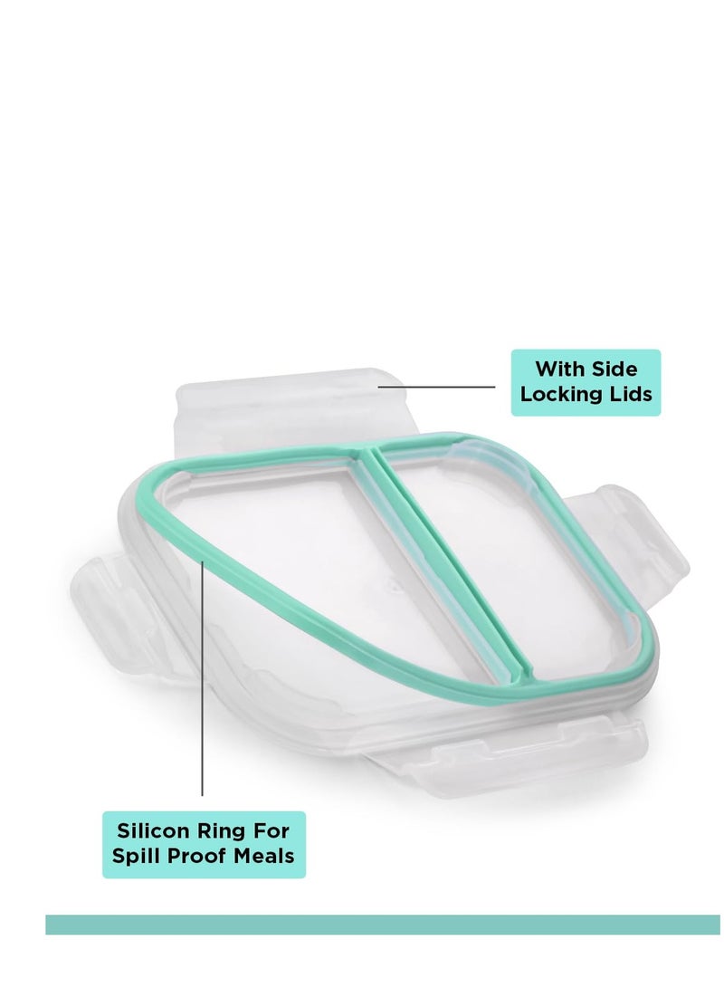 SOPL-OLIVEWARE elite natural glassware lunch box microwave safe two compartment