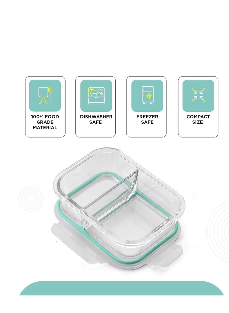 SOPL-OLIVEWARE elite natural glassware lunch box microwave safe two compartment
