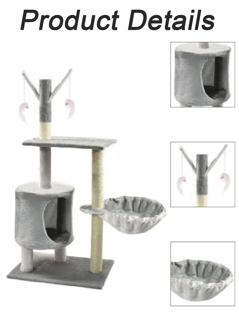 Cat Climbing Frame  Cat Tower Cat Toys Cat Tree Cat House Cat Scratch Covered with Sisal Furniture for Kittens Activity Center Condo Pet Supplies