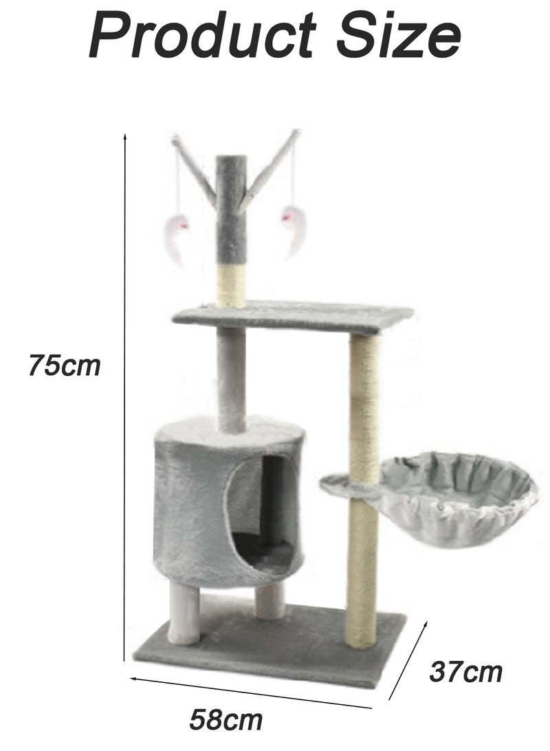 Cat Climbing Frame  Cat Tower Cat Toys Cat Tree Cat House Cat Scratch Covered with Sisal Furniture for Kittens Activity Center Condo Pet Supplies