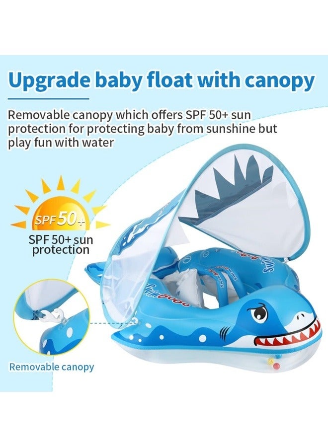 Baby Swimming Pool Floats,Baby Pool Float with Canopy,PVC Infant Swim Floats,Child Kids Inflatable Pool Floats,Summer Swim Float,Floating Mattress Seat Swim Ring,Fun Beach Floaties