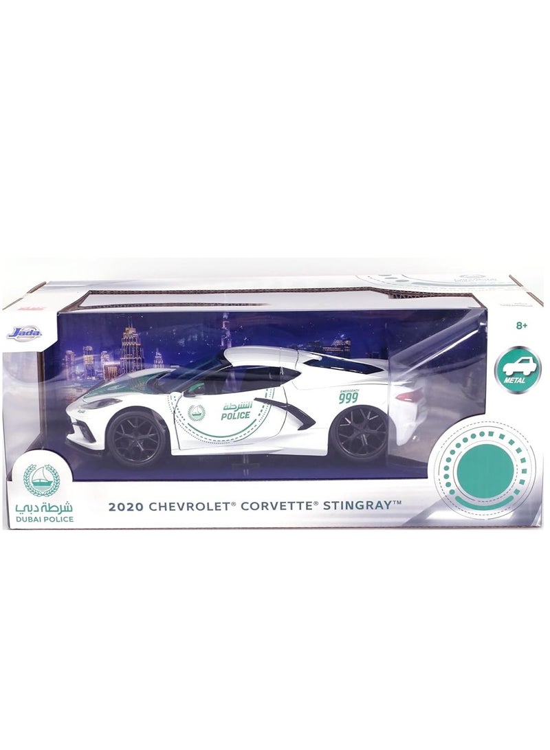 Dubai Police 2020 Chevrolet Corvette Stingray Car Scale 1:24