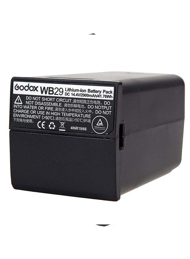 GODOX Battery Replacement WB29 for Flash AD200Pro AD200, Lithium Battery with DC 14.4V/2900mAh & 500 Times Full-Power Flashes WB29