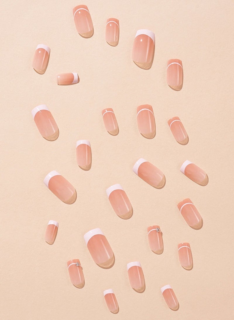 6 Settings 144-Piece Short Square Press-on Toenails:Acrylic Fake Nails ,toe fake nails for Seamless Fit