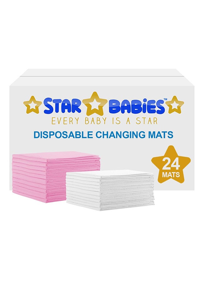 Pack of 24 Disposable Changing Mats 45 x 60cm Large - Assorted