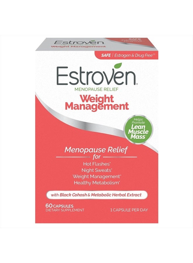 Weight Management for Menopause Relief - 60 Ct - Clinically Proven Ingredients Help Manage Weight, Provide Night Sweats And Hot Flash Relief, Gluten-Free