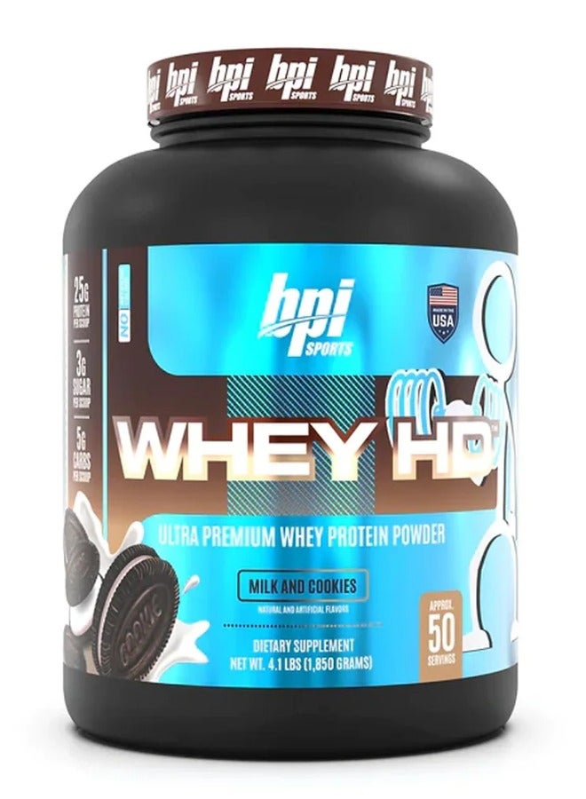 Whey Hd Ultra Premium Protein 50 Servings Milk And Cookies 1850 G