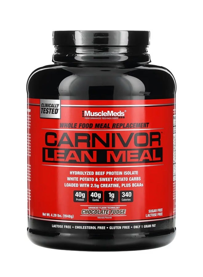 Carnivor Lean Meal ,Chocolate Fudge ,4.2lbs