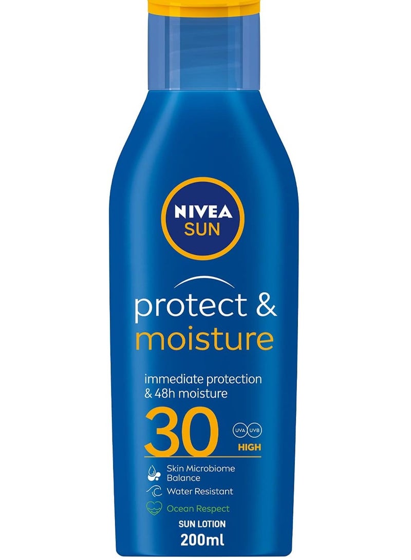 Nivea SUN Protect & Moisture Sun Lotion, UVA & UVB Protection, SPF 30 200ml