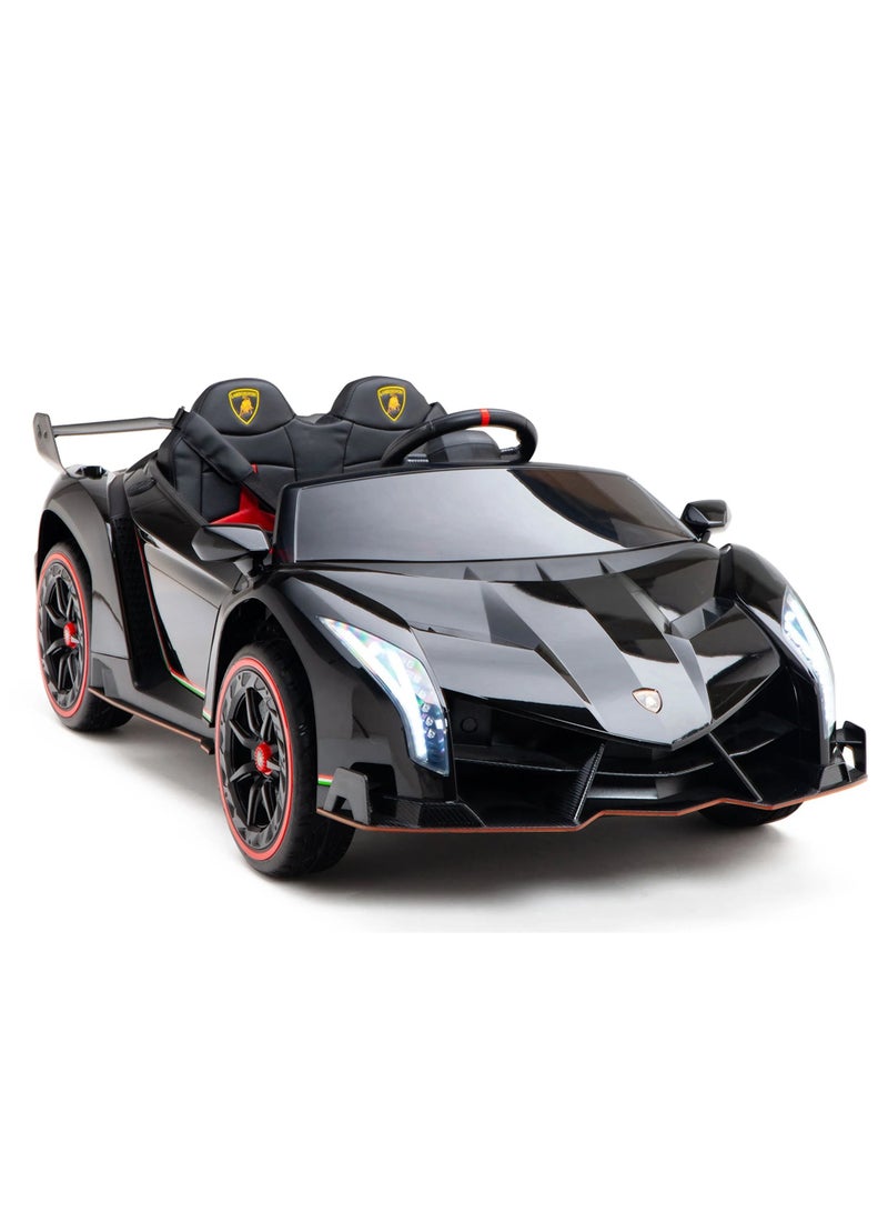 Lamborghini Veneno Kids Electric Car - Black 12V