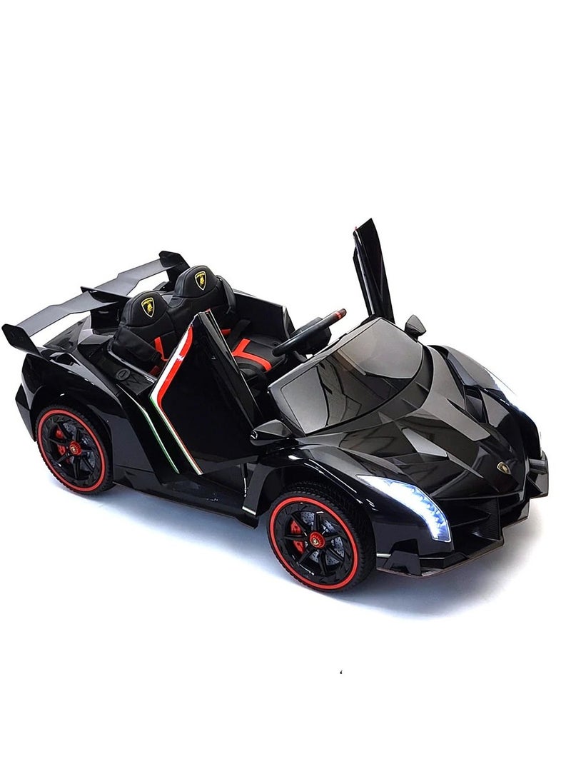 Lamborghini Veneno Kids Electric Car - Black 12V