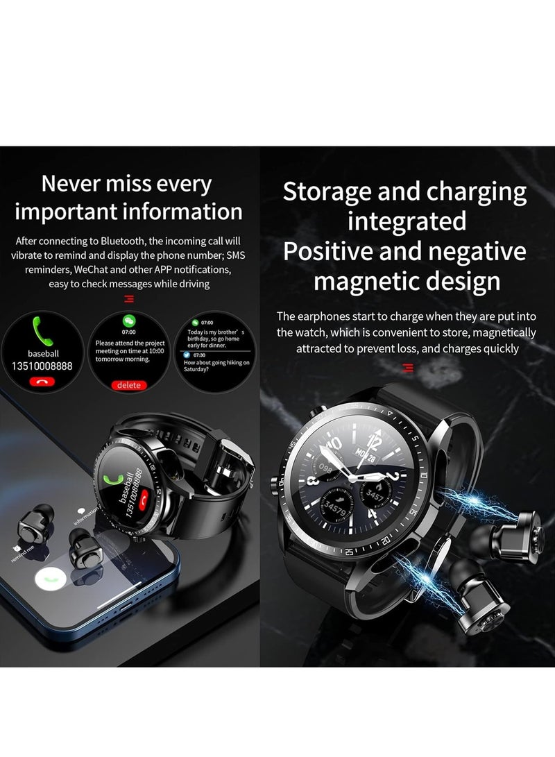 2 in 1 Smart Watch with Earbuds 1.28