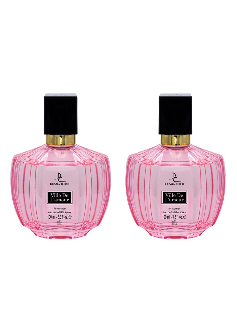 Ville De L'Amour For Women 100ml (Pack of 2)