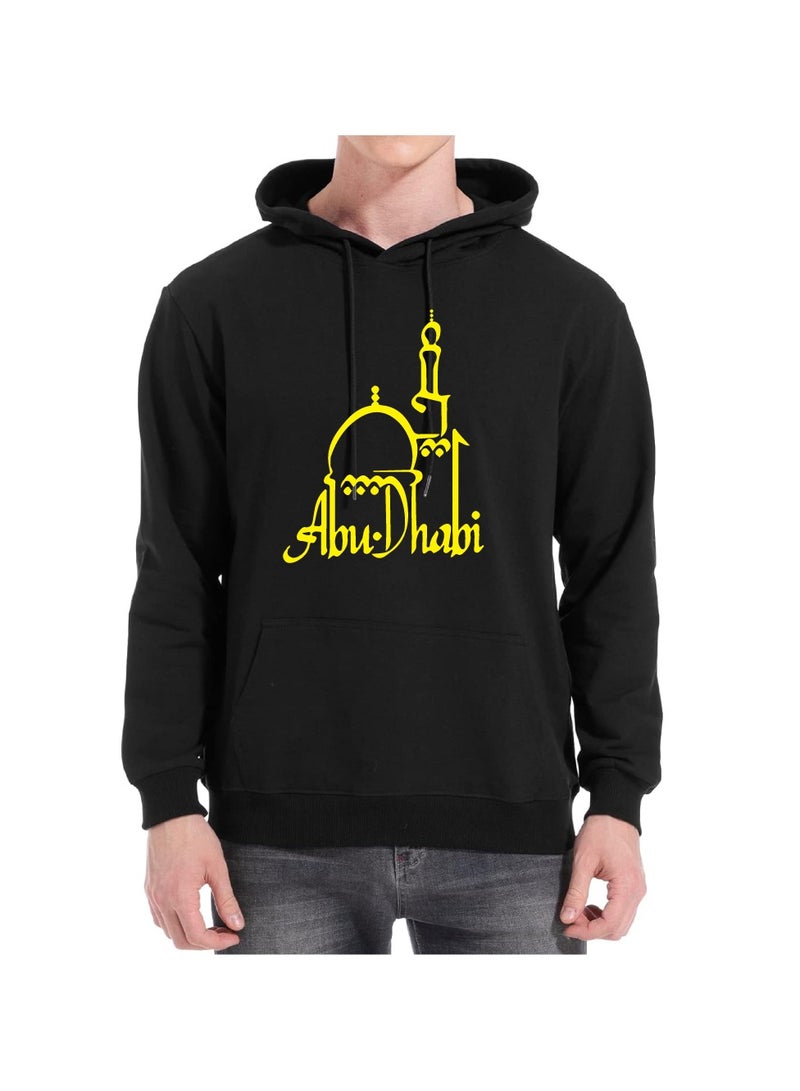 Abu Dhabi Skyline Hoodie - Soft Cotton Pullover - Casual Fashion Hoodie for Men and Women - Long Sleeve with Drawstring and Pockets - Perfect for Travel