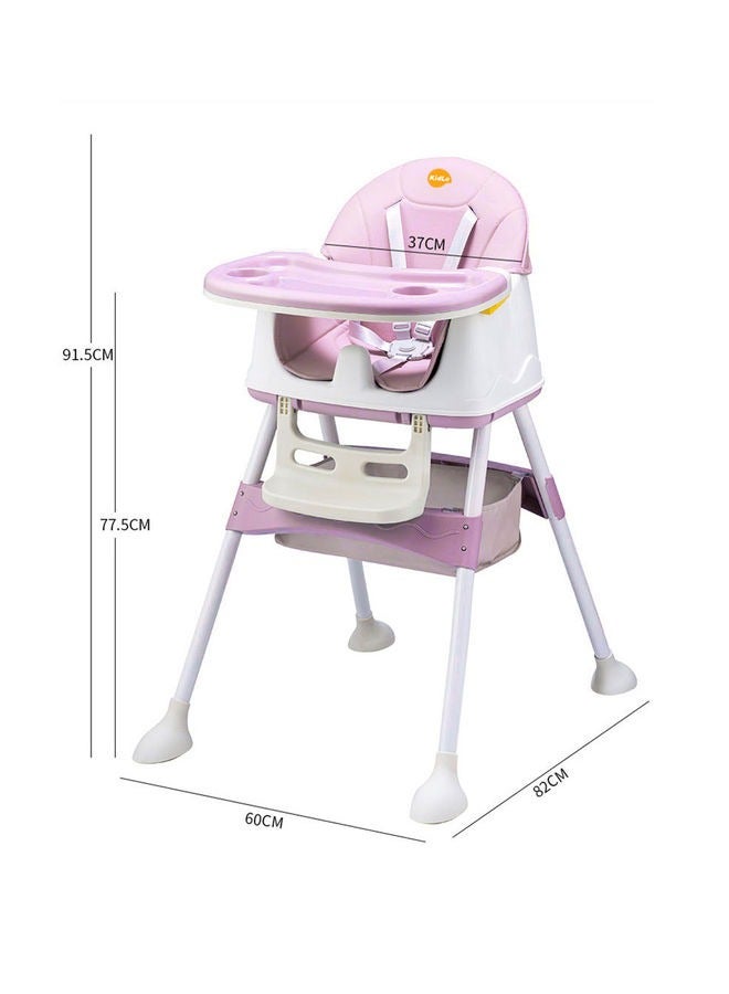 Baby High Chair, Baby Feeding Chair Toddler Chair, Snack High Chair, Seat Toddler Booster Furnit Slip Feet Adjustable Legs for Baby & Toddler (Pink)