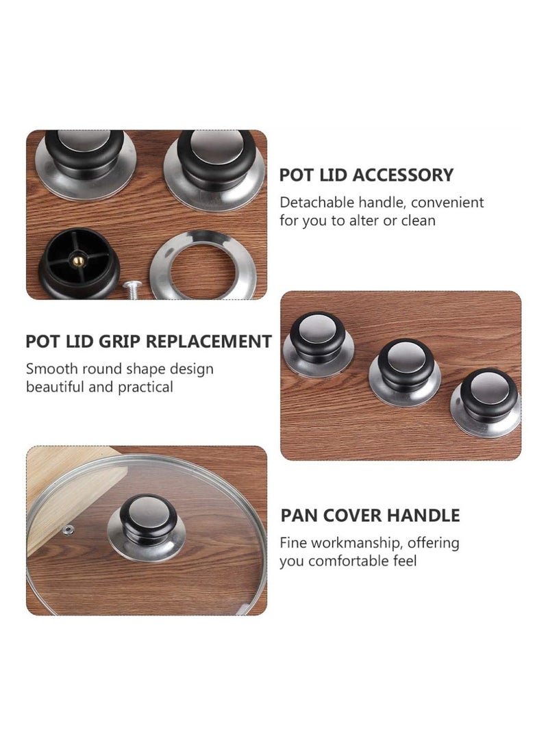 Pot Lid Knob, 10Pcs Stainless Steel Pot Lid Replacement Knob Pan Lid Cover Knob Handle for Cookware Lid and Oven