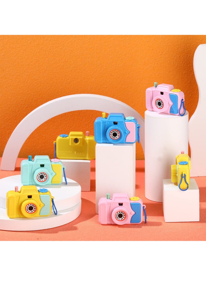 12Pcs Kids' Camera Toy Children's Pretend Play Prop with Images in Viewfinder Kaleidoscopes Educational Toys Birthday Party Favors Gifts for Boys, Girls, Toddler Colors Random