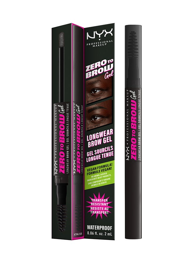 Zero To Brow Longwear Brow Gel - Black