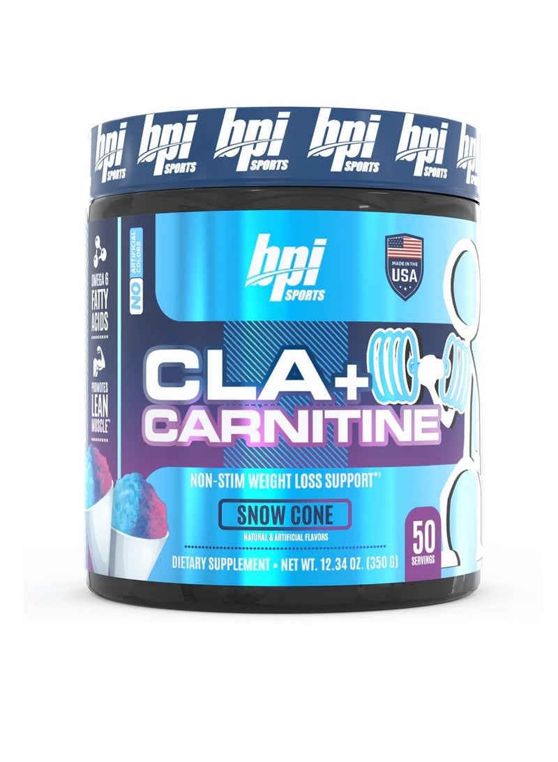 BPI CLA + Carnitine 50 Servings Snow Cone