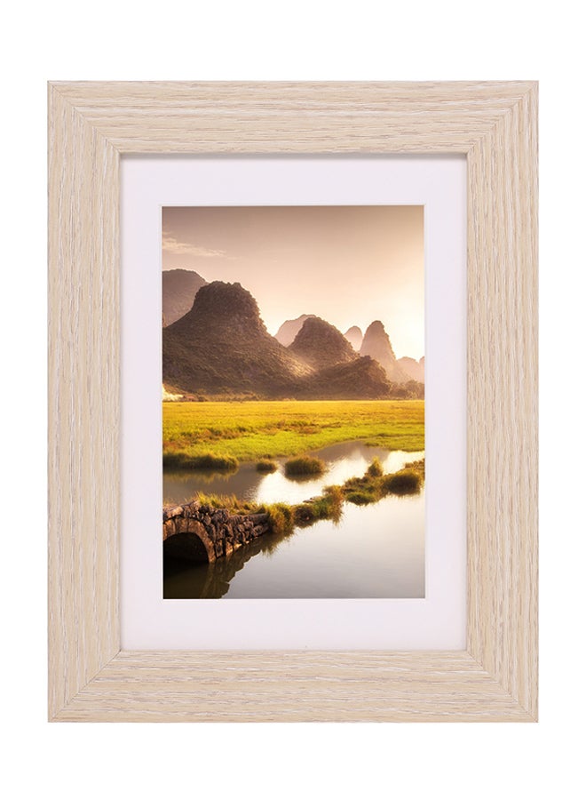 Wooden Photo Frame Beige 130 x 90mm