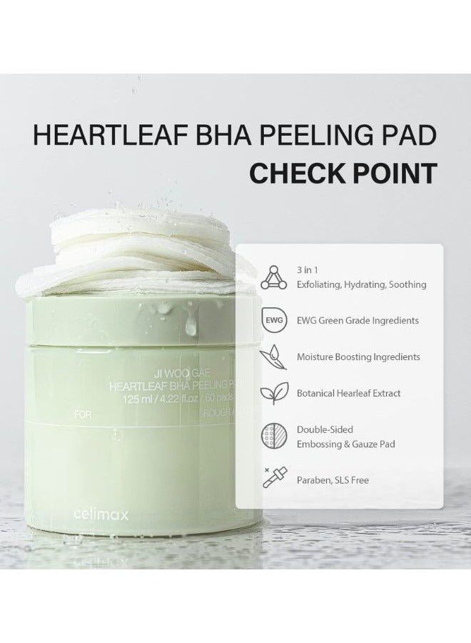 Ji Woo Gae Heartleaf BHA Peeling Pad (60pads) 125ml