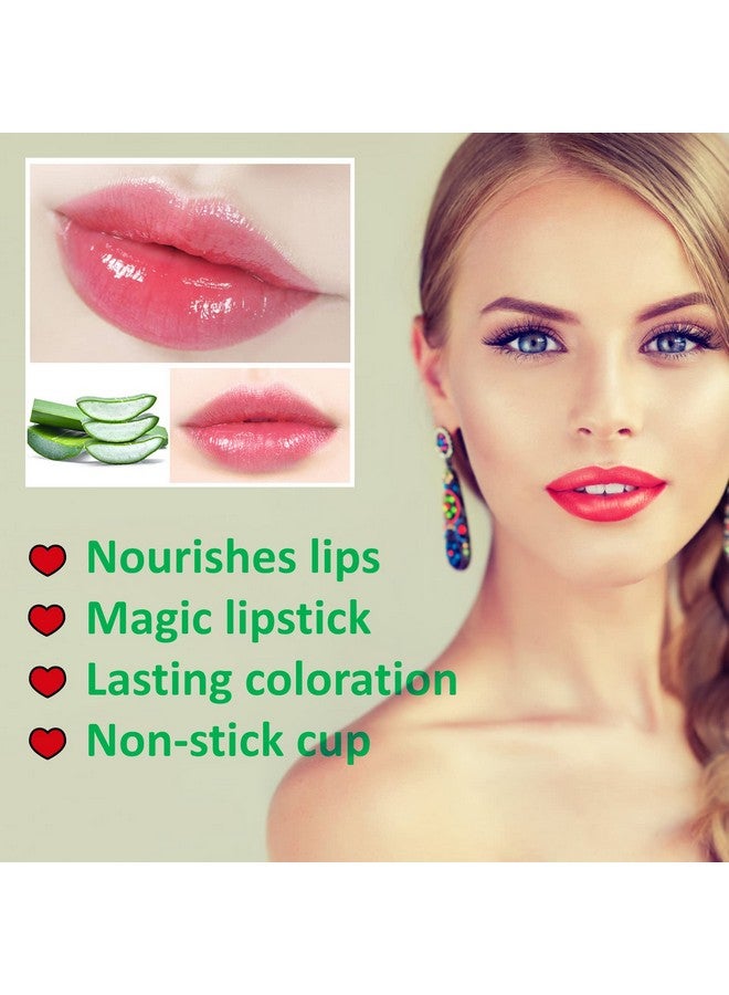 2 Pieces Aloe Vera Lipsticklong Lasting Moisturizing Lip Balmnourishing Lip Sticklipsticklip Balmmagic Temp Color Changewaterproof Lip Gloss Matte Makeup