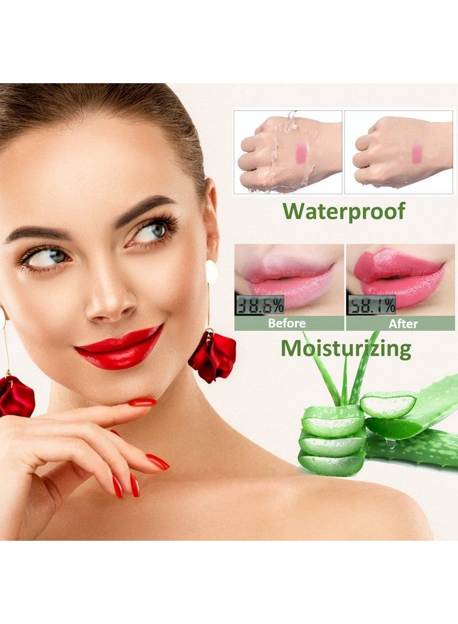 2 Pieces Aloe Vera Lipsticklong Lasting Moisturizing Lip Balmnourishing Lip Sticklipsticklip Balmmagic Temp Color Changewaterproof Lip Gloss Matte Makeup