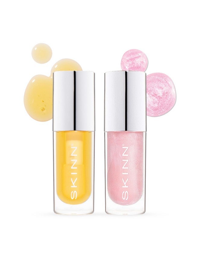 Luminous Lip Oil Bundle 2Piece (Golden & Blush) Support Collagen Production Smooth Lines & Soothe Dry Cracked Lips Improves Elasticity Texture & Luminosity Vitamin C & Manuka Honey