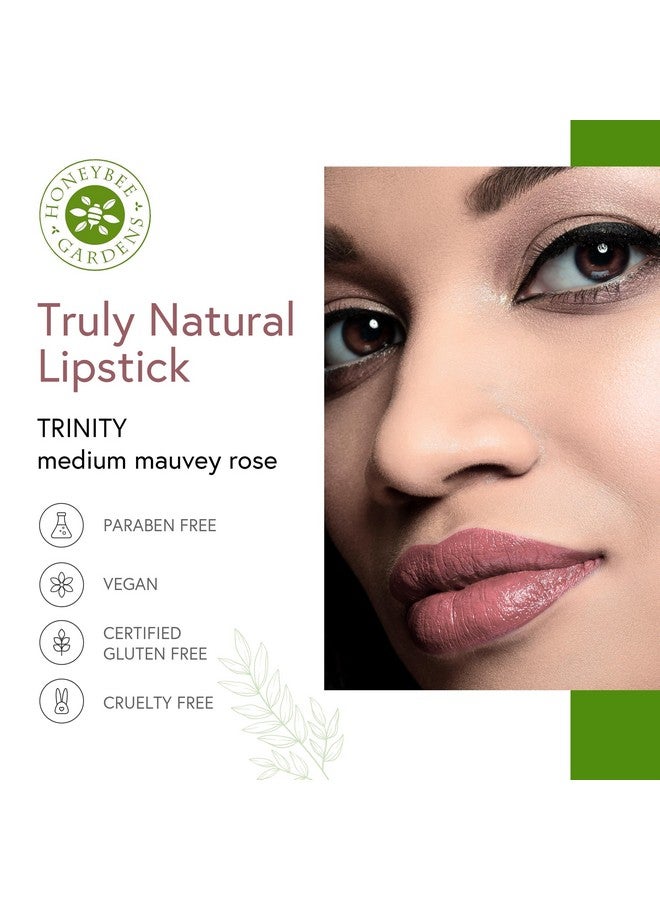 Truly Natural Long Lasting Lipstick Trinity Rosemauve Naturally Hydrating & Nourishing Vegan Glutenfree & Crueltyfree 0.13 Oz 3.8 G