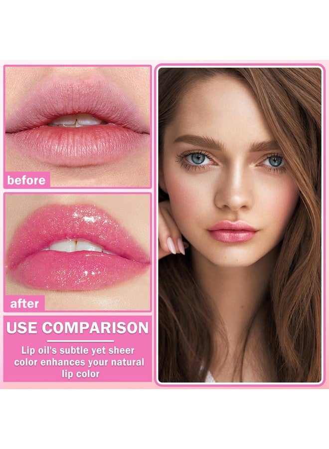Magic Color Changing Lip Oil Hydrating Plumping Lip Oil Tinted Lip Gloss Lip Balm Shimmer Nonsticky Lip Glow Oil Transparent Lip Care