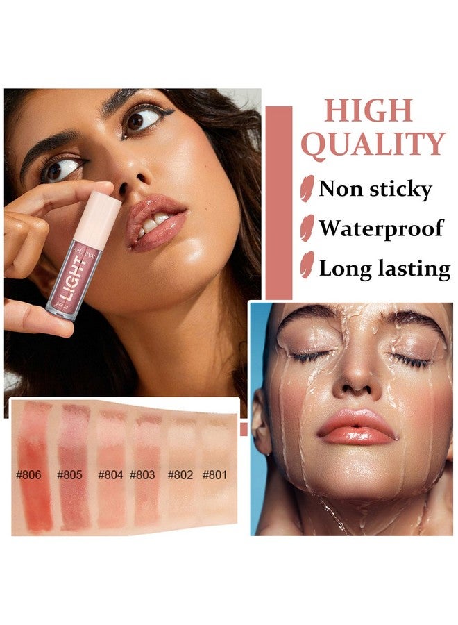 Plumping Moisturizing Lip Gloss Lipglossnude Lip Gloss Lip Stain Long Lasting Waterproofshine Glossy Liquid Lipstick For Women Girls Lip Makeup Gift 03