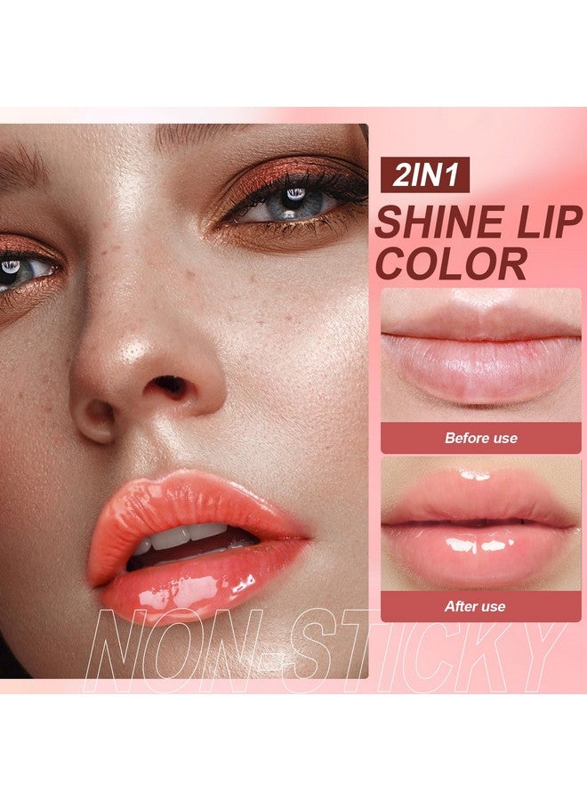 Lipstick Primer Jolilab Fruit Lip Oilhydrating Lip Glow Oil Plumping Glass Finish Moisturizing Lip Gloss Lip Tint Fruit Extract Lip Oil Tinted For Dry Lip And Lip Care(Strawberry Flavor)