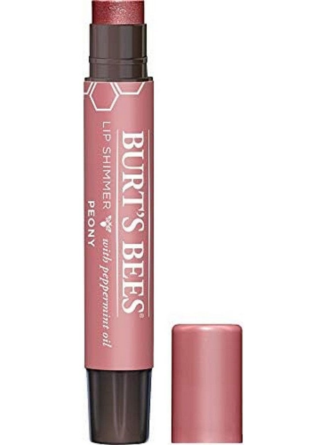 Shimmer Lip Tint Set Tinted Lip Balm Stick Moisturizing For All Day Hydration With Natural Origin Glowy Pigmented Finish & Buildable Color Peony (4Pack)