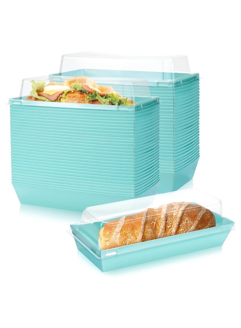 Rectangular Disposable Paper Charcuterie Boxes Food Containers Bakery Boxes, Blue