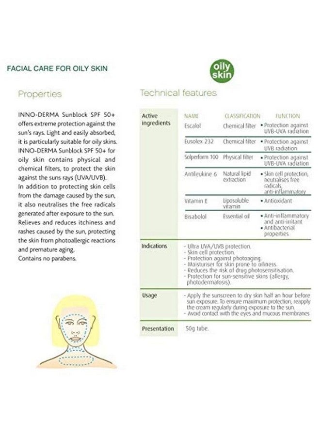 Innoderma Sun Defense Sunblock Uvp 50+ Oilycombination Skinnew Presentation