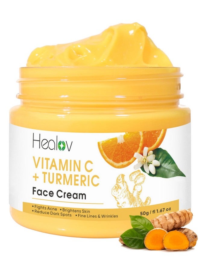 Turmeric Face Cream For Dark Spots Natural Turmeric Skin Brightening Lotion For Face & Body Cleanse Skin Fight Acne Even Tone Clear Scars Sun Damage & Hyperpigmentation With Vitamin C