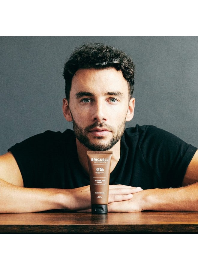 Brickell Men'S Clarifying Gel Face Wash For Men Natural And Organic Rich Foaming Daily Facial Cleanser Formulated With Geranium Coconut And Aloe (3.4 Ounce)