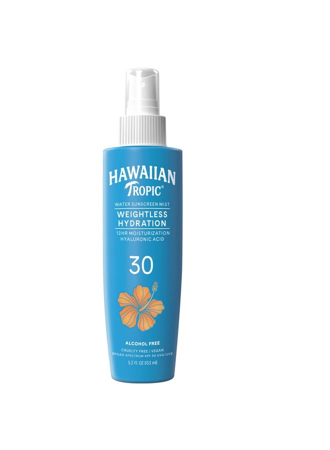 Hawaiian Tropic Weightless Hydration Water Mist For Body Spf 30 5.2 Oz. Hawaiian Tropic Body Spray Sunscreen Mist Spf Spray Nonaerosol Sunscreen Spray Water Based Sunscreen 5.2 Oz