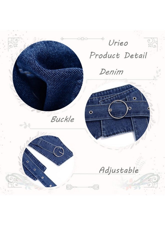 Retro Denim Corset Belt Blue Buckle Wrap Waist Cinch Belts Wide Vintage Dress Dresses Cowgirl Waspie Belt Waistband For Women