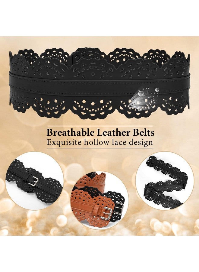 Wide Leather Belts For Women Obi Belt For Dresses Sweater Vintage Ladies Waist Belts With Pin Buckle