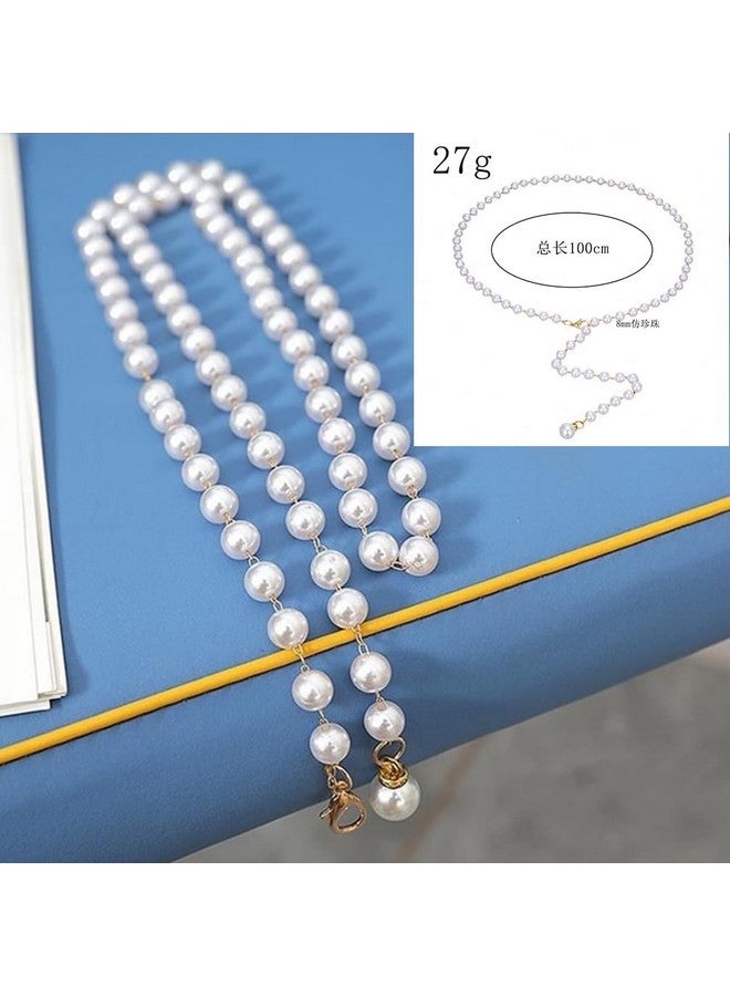 Rhinestone Pearl Elastic Waist Chain Belt Women Skinny Metal Cinch Belt Gold Waist Belt For Dress Gift For Jeans Dress