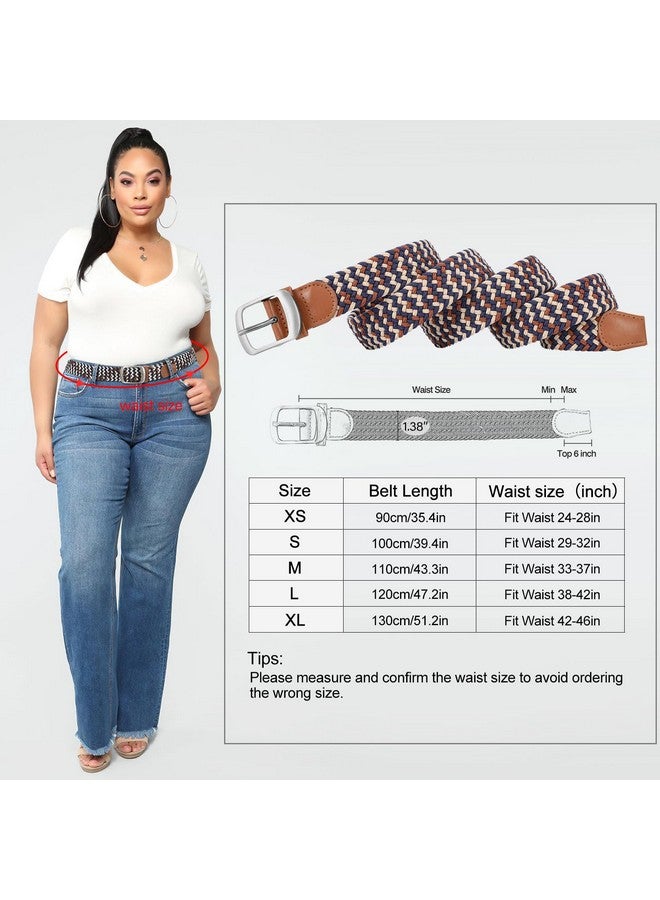 Braided Belt Stretch Belt For Men And Women Multicolored Woven Golf Belt Elastic Jean Belts