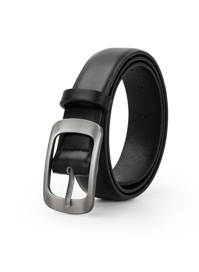 Women Leather Belts For Jeans Pants Blackbrown Waist Dress Belts With Goldsilver Buckles Fit Sizes S To Xl Black Belt With Silver Buckle Fit Waist Size 3337 Inches