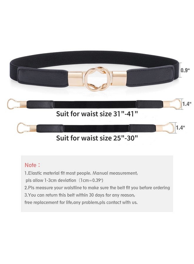 Fashion Skinny Dress Belt For Women For Jeanselastic Thin Waist Belt For Dressgold Buckle Retro Stretch Ladies Thin Waist Belt