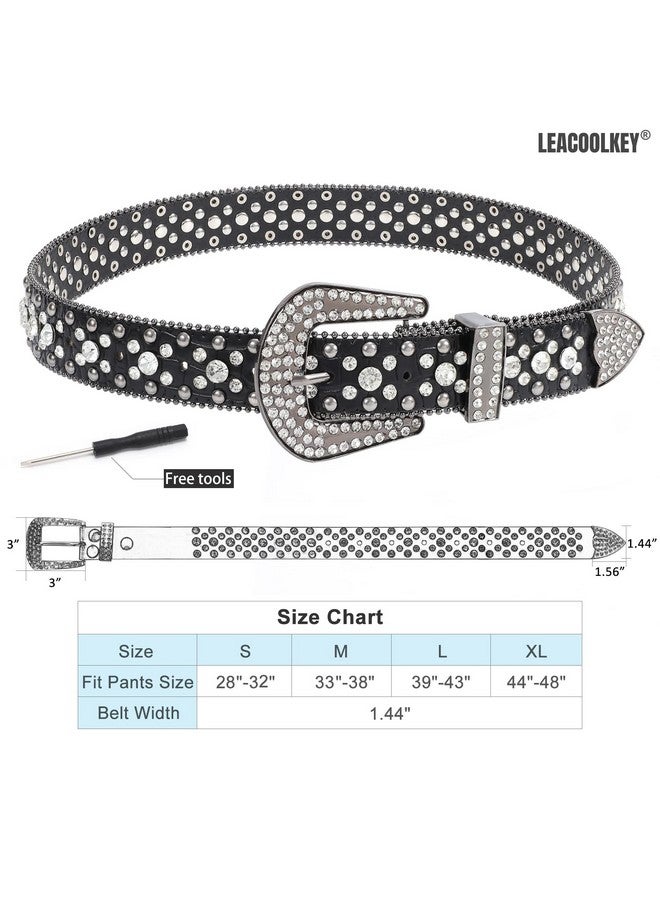 Fashion Rhinestone Belt For Women For Jeans Western Cowgirl Studded Leather Belt Ladies Bling Rhinestone Belt Bling Rhinestone Belt For Women Cowgirl