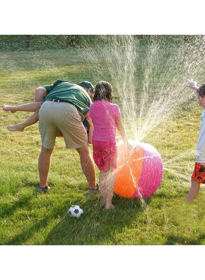 Foilswirl Beach Ball Sprinkler Toy Inflatable Sprinkler  Outdoor Sprinkler Summer Toy Sprinkler, Water Jet Spray Ball, Outdoor Beach Toy