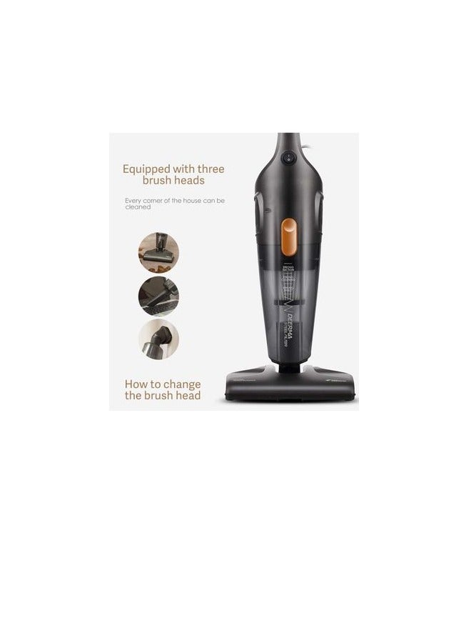 Portable Handheld Multi-Function Vacuum Cleaner Household Silent Strong Suction Home Aspirator Dust 1.2 L 600 W DX115C black