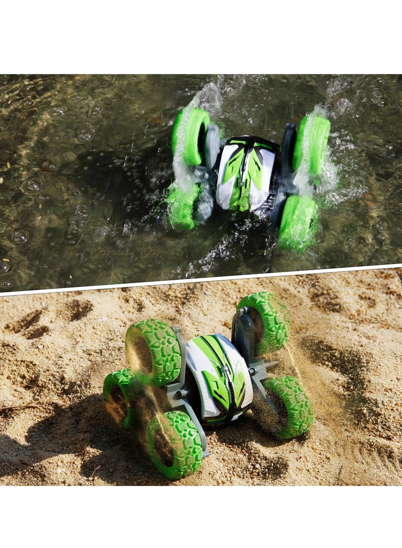 2024 Upgraded RC Car Toys Waterproof Tri Wheeler 360 Degree Spin Stunt Double Sided Driving Rechargeable Remote Control Toys for Boys Girls Age 3-14 2.4Ghz Outdoor Toys Car for Kids Birthday Gifts